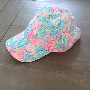 Lilly Pulitzer Pink and Blue Floral Hat
